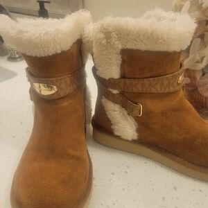 Michael Kors Brown Shearling Winter Boots